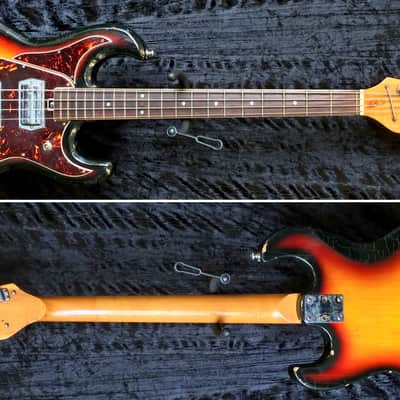 1970 - 1971 Teisco Tacoma Electric Bass Model 57H01490L Silvertone image 1