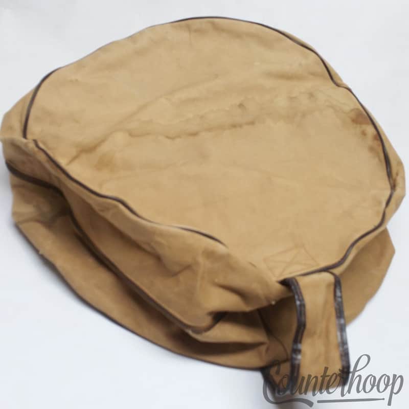 *Slingerland 5.5x14" Tan Canvas Fabric Snare Drum Case Soft Shell Covers 50s USA image 1