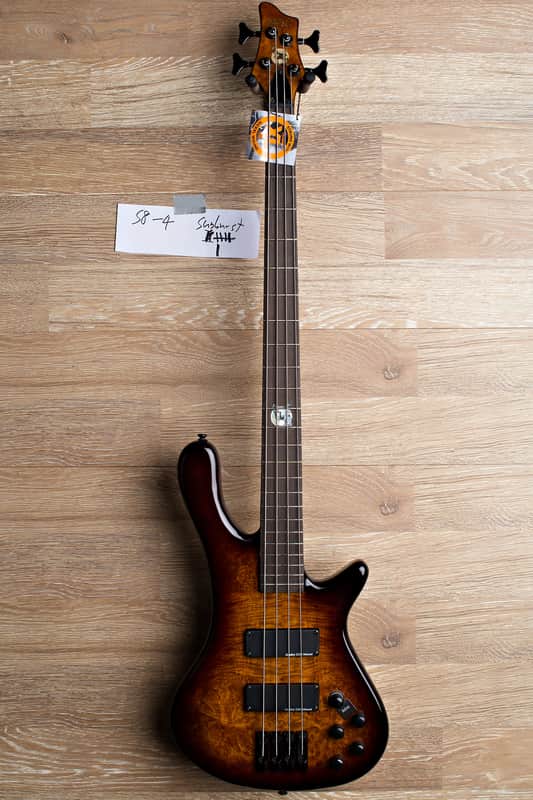 2017 Wolf S8 4 String Active Passive Jazz Bass Sunburst [6 out of 8] image 1