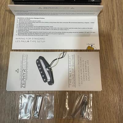 Seymour Duncan Zephyr Silver Humbucker Set 11109-03-B Black 2012 w/ Original Wood Box image 2