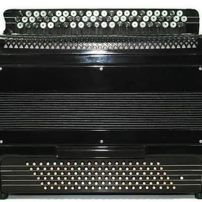 Vintage Converter Free Bass Button Accordion Yasnaya Polyana Russian Bayan Copper Voices Solid Reeds, New Straps and Soft Case, 2757 image 2