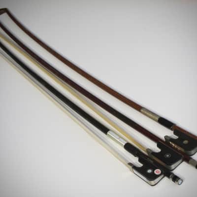 German Cello Bows High Quality 4/4 Lot of Three (3) Circa-1900s-Brown image 6