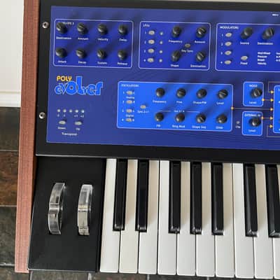 Dave Smith Instruments Poly Evolver 61-Key 4-Voice Polyphonic Synthesizer 2005 - 2011 - Blue with Wood Sides image 5