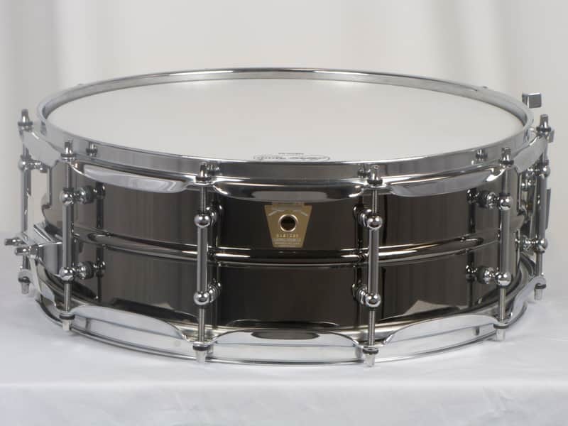 Ludwig LB416T 5X14 Brass Shell Black Beauty Snare Drum image 1
