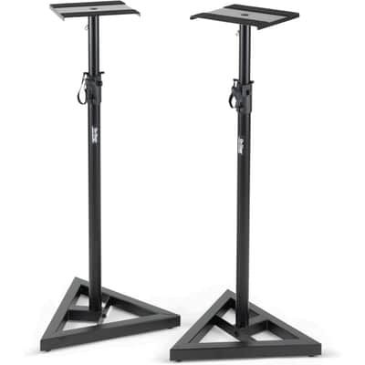 Mackie CR5BT Powered 5 Studio Monitors Black Bundle with On-Stage SMS6000-P Studio Monitor Stand, Auray IP-S Isolation Pad for Studio Monitor (2-Pack), Hosa Stereo 1/4" Male Phone TRS Cable 10 image 5