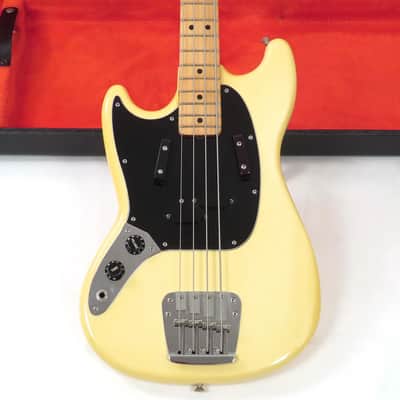 1979 Fender Mustang Bas Olympic White Lefty Left Handed image 2