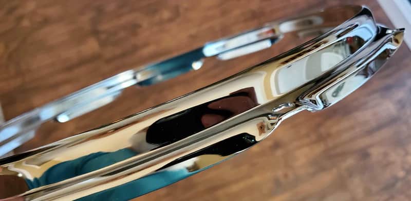 awdrums Stick Saver - Chrome 2.3mm 14” 10-Hole Snare / Tom Hoop image 1