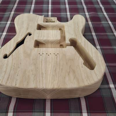 Woodtech Routing - Swamp Ash/Swamp Ash Telecaster '72 Thinline Body - Unfinished image 3