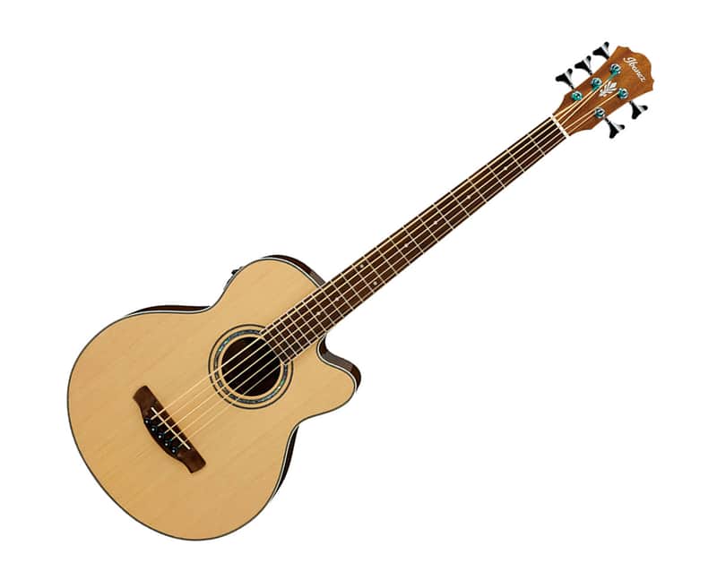 Used Ibanez AEB105ENT AE Acoustic-Electric 5-String Bass - Natural image 1