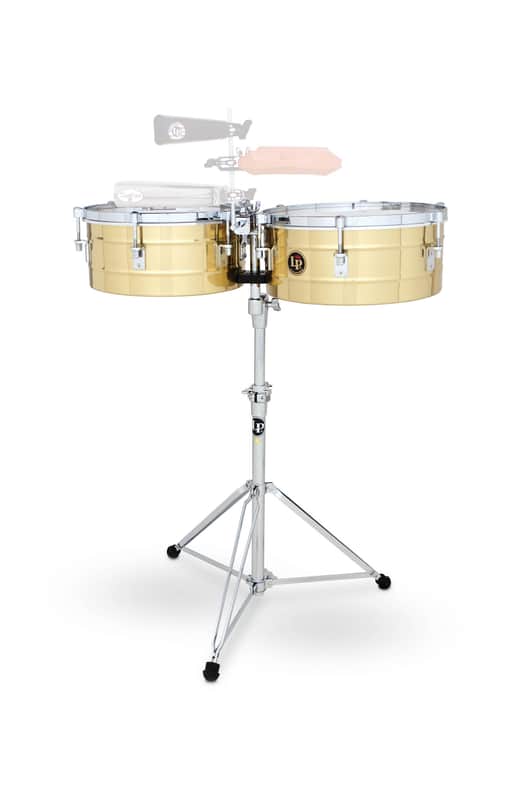 Latin Percussion LP257-B 14" and 15" Tito Puente Timbales - Brass image 1