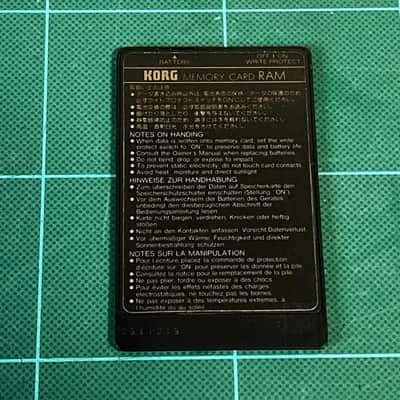 KORG MCR-03 256kbits RAM Memory Card M1 / M1r / Wavestation image 2