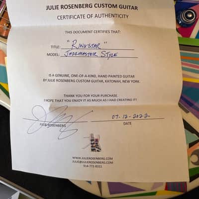 Julie Rosenberg Custom Guitars Custom Art Jazzmaster 2019 - Custom Original Rt image 11