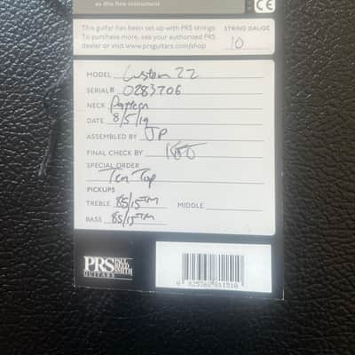 PRS Custom 22 Tremolo 10-Top 2019 - Yellow Tiger image 19