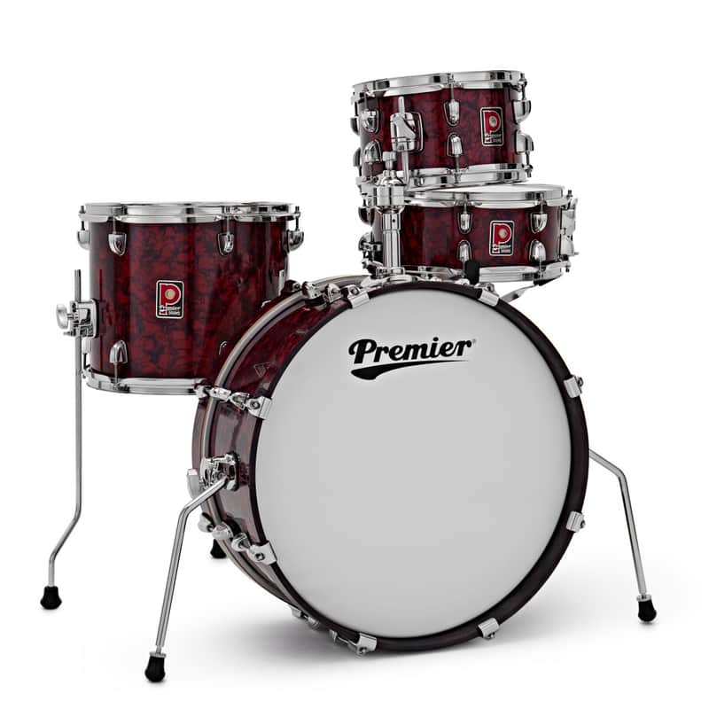 Premier Artist Heritage Series 4 Piece Shell Pack l Includes 10 Inch x 6 Inch Rack Tom, 13 Inch x 11 Inch Floor Tom, 20 Inch x 8 Inch Bass Drum & 13 Inch x 5.5 Inch Snare Drum l Burgundy Pearl Finish l Model PAH20-4SPBUW image 1