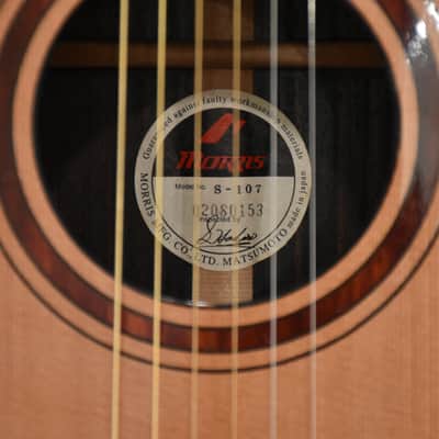 Morris S-107 Acoustic Guitar - Made in Japan image 4
