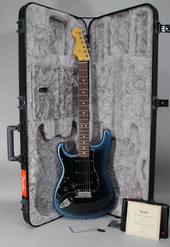 2021 Fender American Professional II Stratocaster Left-Hand Dark Night w/OHSC image 1
