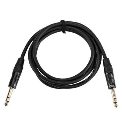 H&A Platinum Pro TRS 6' 1/4  Male to 1/4  TRS Male Interconnect Cable with Rean by Neutrik Gold Connectors image 4