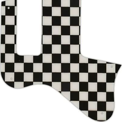 WD Custom Pickguard For Left Hand Gibson Les Paul Special Double Cutaway VOS #CK01 Checkerboard Graphic