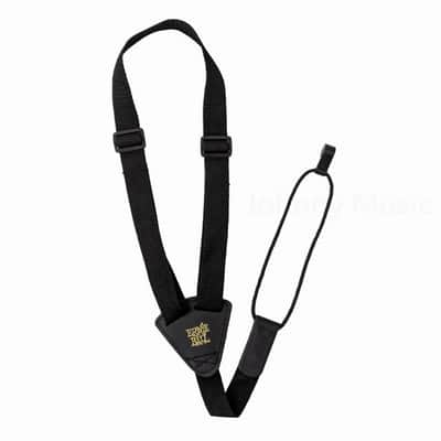 Ukulele Strap High-Quality Design w/1" Wide Polypropylene Joined w/ Tough Machine-Stitched Leather Heavy Duty Rope & Hook Adjstbl from 27.5" to 36" image 1