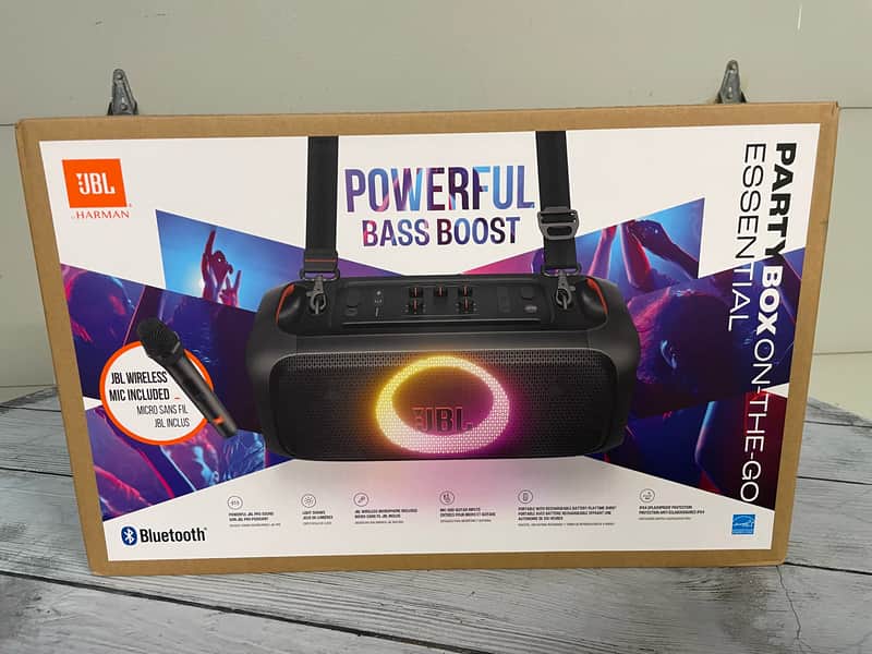JBL PartyBox On the Go Essential Wireless Speaker + Partylight Beams (+$150) image 1