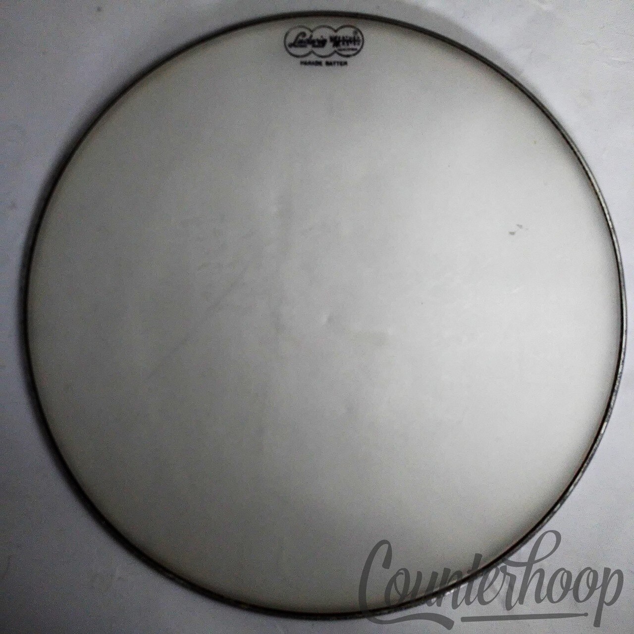 Ludwig 16"Weather Master Drum Head Parade Batter Marching Snare Floor Tom Script — main photograph