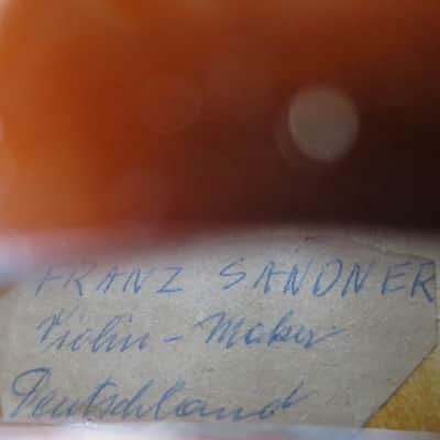 Pre-War Franz Sandner Violin, Germany c. 1920s-1930s, 4/4 - Hand Signed, "Deutschland" label image 3