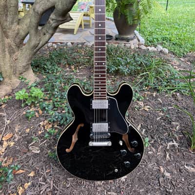 1982 Gibson ES-335 Dot - Ebony - SUPER CLEAN - collector grade with hang tags image 5
