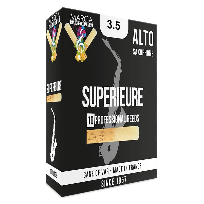 Mar Marca Superieure Reeds ~ 10 Pack ~ Alto Sax ~ 3.5 Re