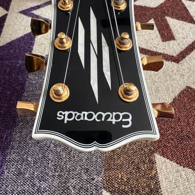 2022 Edwards by ESP E-LPC Les Paul Custom - White image 5