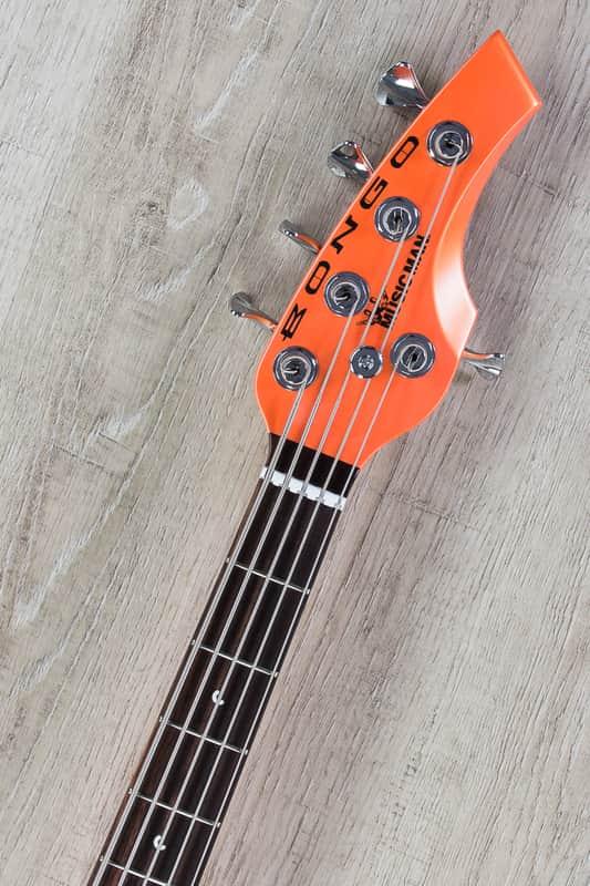 Ernie Ball Music Man Bongo 5 HS Bass Guitar - Tangerine Pearl