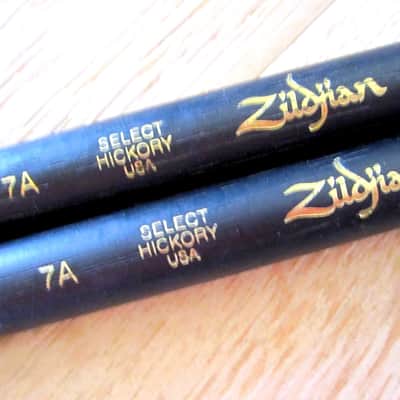 Zildjian 7A Select Hickory USA Drum Sticks Pair - Black image 2