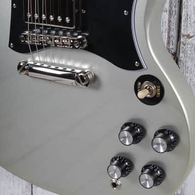 Epiphone SG Standard Solid Body Electric Guitar Silver Mist with Gig Bag image 5