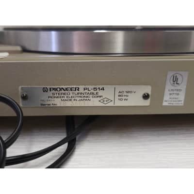Pioneer PL-514 Auto Return Turntable image 8