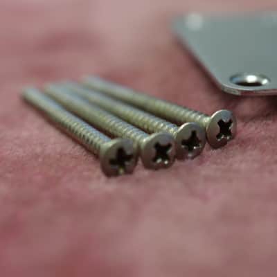 Vintage 1965 Fender PRE-CBS Stratocaster L-series Neckplate w/ Screws Telecaster Strat Tele P-BASS image 2