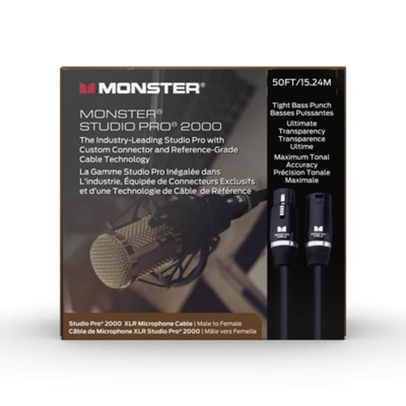Monster Studio Pro 2000, Microphone 50 ft/15m XLR (60016) - Black image 1
