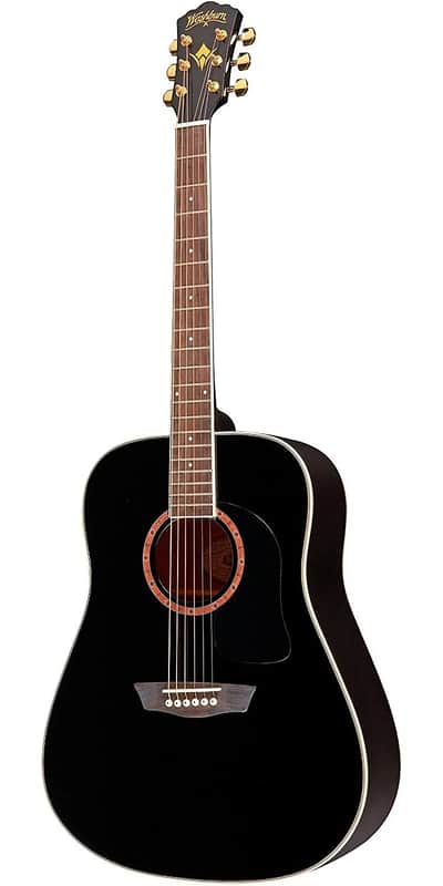 Washburn WD100DLBK Apprentice Dreadnought Mahogany Top & Neck 6-String Acoustic Guitar w/Gig Bag image 1