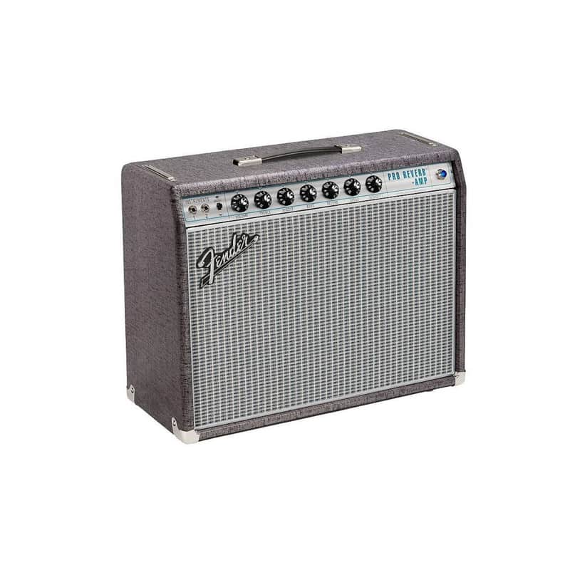 Fender 68 Custom Pro Reverb Pewter 40W Tube Amplifier with 12-Inch Celestion Redback Speaker image 1