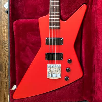 1985 Gibson Explorer Bass - Ferrari Red w/ OHSC image 1