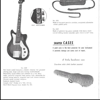 Vintage early 1960 Guyatone Hoshino Star Logo Bass Tobacco Burst Short Scale #1950 4 String Japan (MIJ) image 25