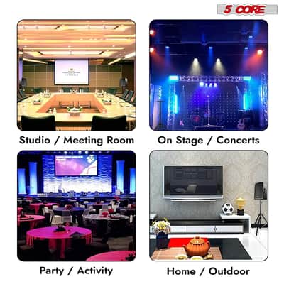 5 Core Speaker Stand Height Adjustable 54" Heavy Duty PA DJ Tripod Studio Monitor Stands image 10