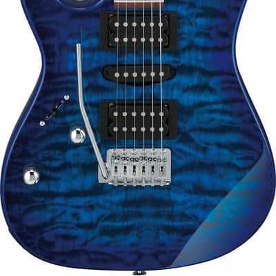 Ibanez GRX70QAL-TBB GIO GRX Electric Guitar 6-String Lefty - Transparent Blue Burst image 7