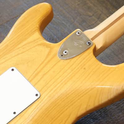 Vintage! 1975 Fender Stratocaster Electric Guitar Natural + Fender Case image 14