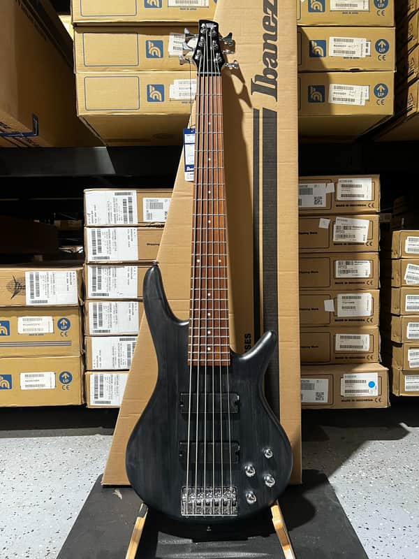 Ibanez Gio GSR206 6-string Electric Bass Guitar - Transparent Gray Flat image 1
