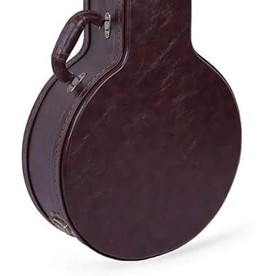 Crossrock  5 String Resonator Banjo Fit Snuggly in Deluxe Wood Hard Case  Brown  CRW620BJBR image 1