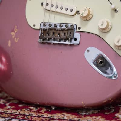 1997 Fender Custom Shop Cunetto Relic 1960 Stratocaster - Burgundy Mist image 3