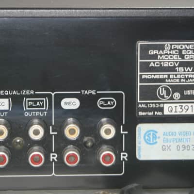 Pioneer GR-555 7-Band Stereo Graphic Equalizer w/ Independent Spectrum Analyzer image 7
