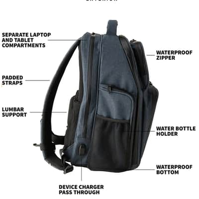 Paul Reed Smith PRS Musicians ''Go-Bag'' Backpack - Mystic Gray image 3