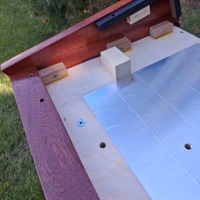 Korg PolySix Synthesizer Replacement Chassis / Body / Case - Exotic African Sapele Wood image 8