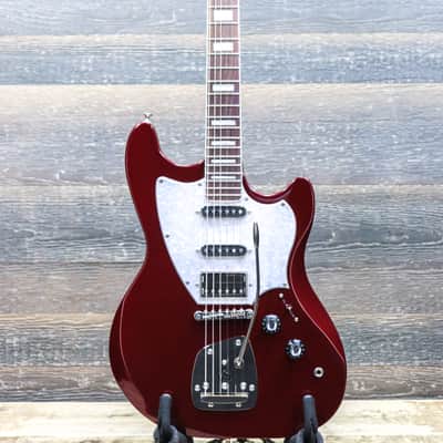 Guild Surfliner Deluxe Scarlett Red Metallic HSS Solid Body Electric Guitar image 2