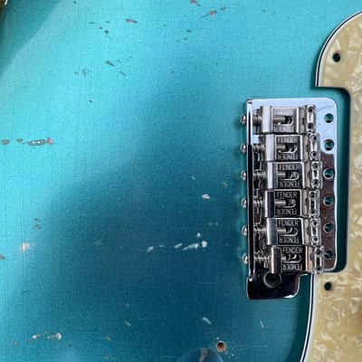 MJT Stratocaster body fits Fender 2015 *Metallic* Lake placid blue relic. Amazing finish checking! image 8